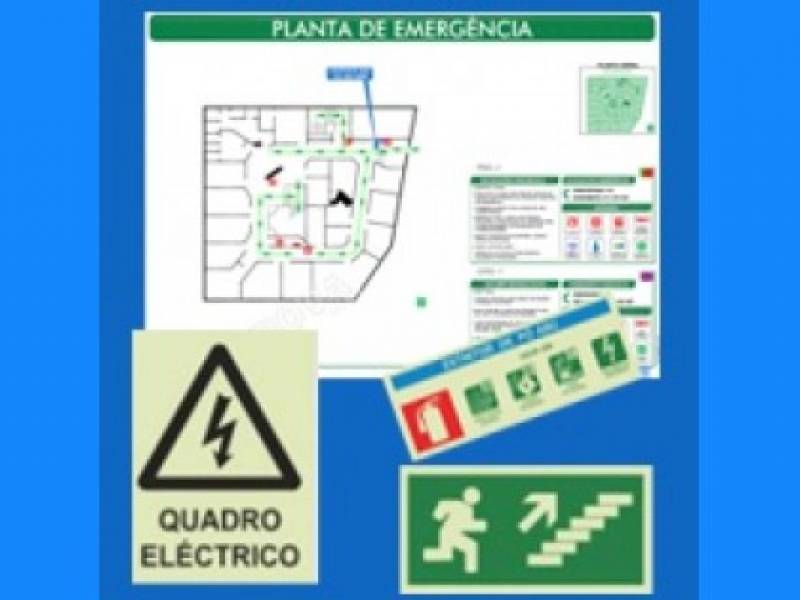 Fornecemos plantas de evacuação